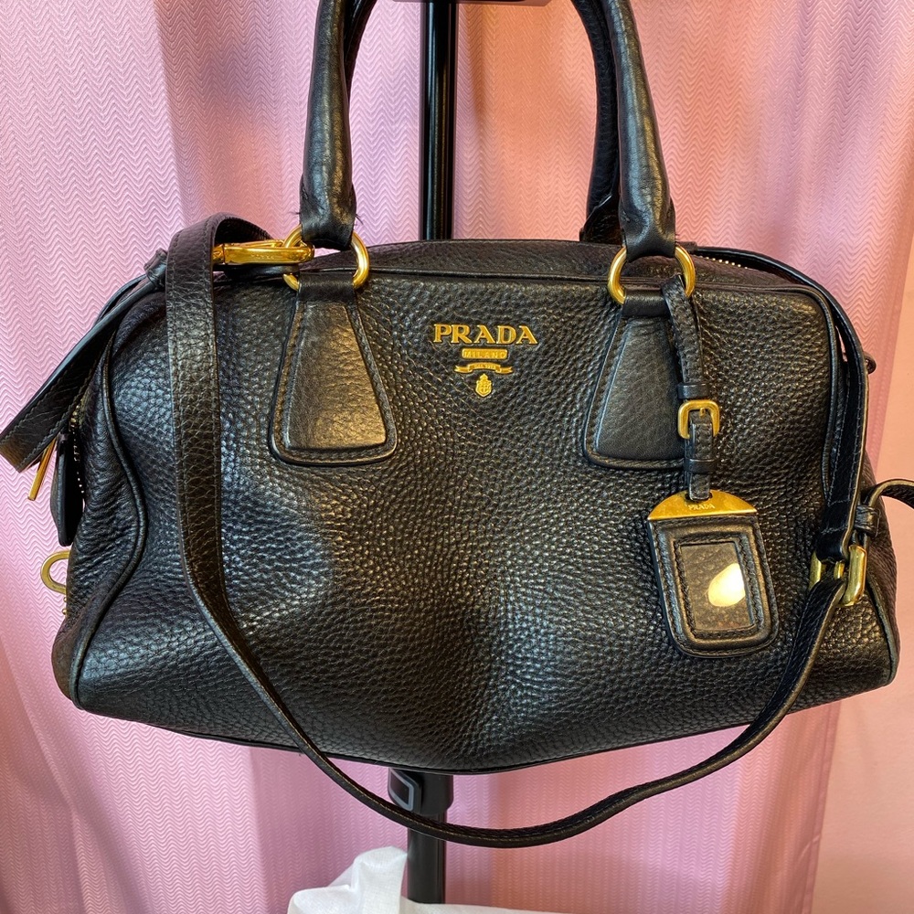 Prada Black Vitello leather